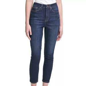 Skinny High-Rise Dark Wash Jeans by Calvin Klein